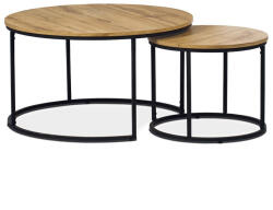  Dohányzóasztal 80x80x46 cm, MDF, vad tölgy, AF-3002 OAK (artAF-3002-OAK)