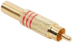  Mufa RCA aurita inel rosu tata cablu maxim 6mm (05084PI)
