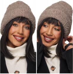 DEMUR Női Beanie sapka, bézs, 100% poliészter, Size univerzális (czapki damskie ciepłe zimowe na zimę)
