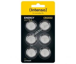 Intenso Energy Ultra, 6 darabos csomag, gombelem, CR2032, 3 V, ideális mindennapi használatra