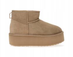 Emu Australia Stinger Micro Flatform, bézs, szőrme, női cipő (W13082ALMO)