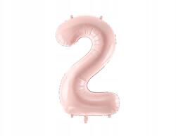 Party Deco Fólia Lufi "2", 72cm, világos rózsaszín, levegővel és héliummal
