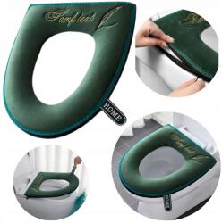  Párna Melegítő Wc-ülőke, zöld, pamut, akril, elasztán, 44×38cm (Pokrowiec na WC zielony)