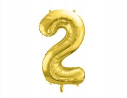 Party Deco Fólia lufi "2", Size 72cm, világos arany