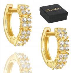 Bsrebra Arany Fülbevaló, 925 ezüst, cirkóniákkal, angol kapcsos