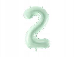 Party Deco Fólia lufi "2", 72cm, zöld, héliummal is felfújható