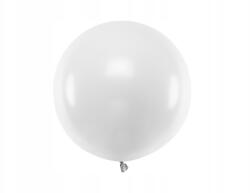 Party Deco kerek lufi, 60cm, Pastel Pure White