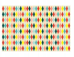 Party Deco Rombusz papír asztalterítő, mix, 180×120cm