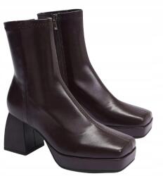 Shein Női Barna Magassarkú Bokacsizma 39, 5-ES Méret (sx2308160074821114)