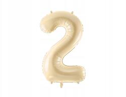 Party Deco Fólia lufi "2", bézs, 72cm