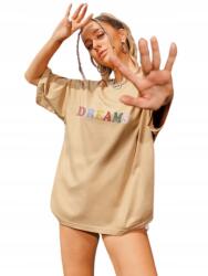 Shein Bézs Nyomott Mintás Női Póló 36 V3L