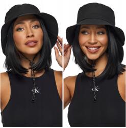 DEMUR Női horgász sapka, összecsukható, fekete