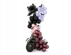 Party Deco Halloween lufi girland, 210×120cm, vegyes színek, lufik, denevérek