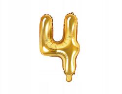 Party Deco Fólia lufi "4", 35cm, arany