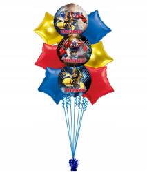  Transformers lufi csokor, 9 db, fóliás, héliummal tölthető