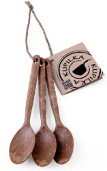 KUPILKA 3 db-os teáskanál szett, barna színű, 136mm