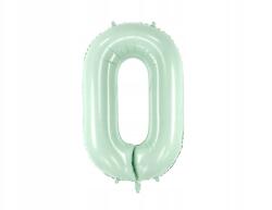 Party Deco Fólia lufi "0", Size 72cm, zöld, héliummal is fújható