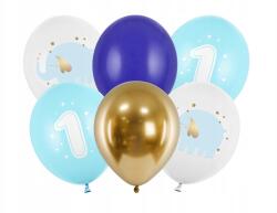 Party Deco Lufik, 30cm, Évi, Light Blue, 6db/csomag