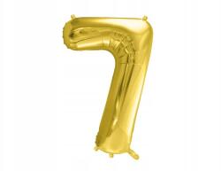 Party Deco Fólia lufi "7", Size 72cm, világos arany