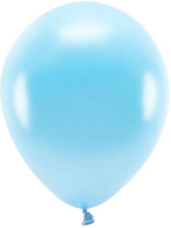 Party Deco Lufik Eco 30cm fémezett, világos kék, 100db-os csomag