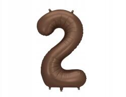 Party Deco Fólia lufi, Size 86cm, mocca színű, héliummal is fújható