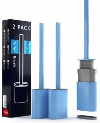  Szilikon WC-kefe, álló vagy falra szerelhető, kék, 2 db (B0BR15R18D)