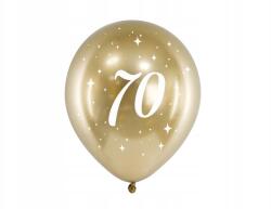 Party Deco Glossy Lufik, arany, 30cm, 6db/csomag