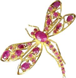 Frumoasa Venetiana Brosa argint rubin (C3269)