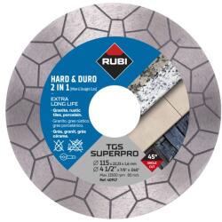 RUBI Disc diamantat pt. materiale foarte dure 2in1 pentru taiat si slefuit, 125mm, TGS 125 SuperPro - RUBI-40918 (RUBI-40918) - zoomzi Disc de taiere