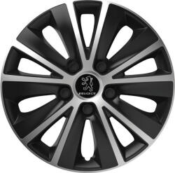 Versaco Set Capace de Roți Auto Rapide cu Siglă Peugeot 4 Bucăți 14" Argintii/Negre 004-02817 (004-02817)