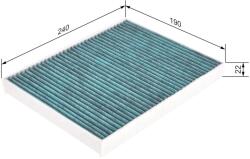 Bosch Filtru, aer habitaclu BOSCH FILTRU+ 0 986 628 507 (0 986 628 507)