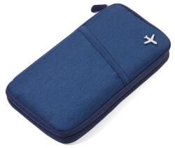 TROIKA Dokumentumtároló, utazáshoz, RFID védelemmel, TROIKA "Safe flight", sötétkék (TROTRV20DB) - irodasziget