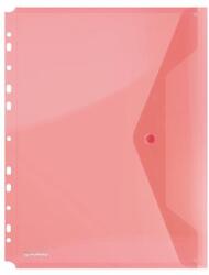 DONAU Irattartó tasak, A4, PP, patentos, lefűzhető, DONAU, piros (D8540P)