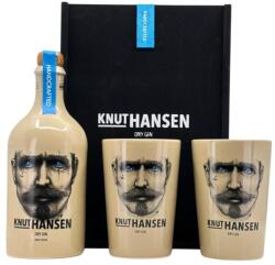 KNUT HANSEN Dry gin fa díszdobozban 2 pohárral 0, 5L 42% - bareszkozok