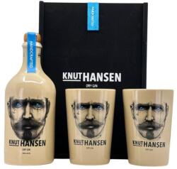 KNUT HANSEN Dry gin fa díszdobozban 2 pohárral 0, 5L 42% - ginshop