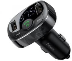 Baseus többfunkciós transmitter 2xUSB microSD FM adó fekete (CCTM-01) (CCTM-01)