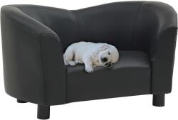 vidaXL Dog sofa 67x41x39 cm black pleather 170946