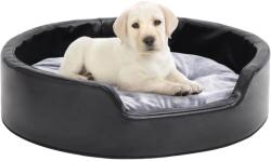 vidaXL 69x59x19 cm black/grey plush/pleather 171253