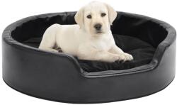 vidaXL 69x59x19 cm black plush/pleather 171261
