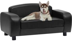 vidaXL Dog sofa 80x50x40 cm black pleather 170965