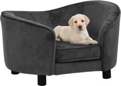 vidaXL Dog sofa 69x49x40 cm dark grey plush 171022