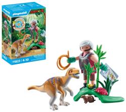 Playmobil Velociraptor si cercetator (PM71823)