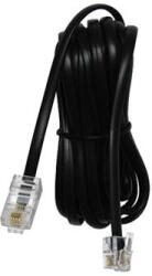  Cablu telefonic 4 fire, RJ11 tată - RJ45 tată, 3 m, plat, negru, pentru modem ADSL, economic