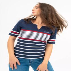 BUDMIL Karcsúsított póló Női XXL s. kék-fehér 20331152-002251-0699