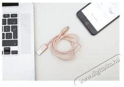 Kikkerland US142-RG-EU 1m-es rózsaszín Micro USB és iPhone kábel