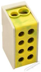  Tracon FLE-35/25ZS sínre szerelhető 1×35+1×25mm2 400VAC 125A főáramköri leágazó kapocs - zöld/sárga