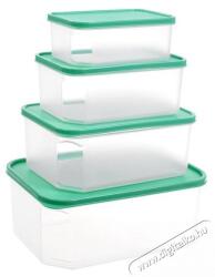 TOO KT-144 4 db-os téglalap ételtároló doboz szett 800ml+1.800ml+2.800ml+4.800ml