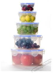 TOO KT-142 5 db-os kerek ételtároló doboz szett 400ml+800ml+1.500ml+2.300ml+3.600ml