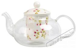 Toro RÓZSA TEÁSKANNA, ÜVEG, KERÁM. FEDÉL ÉS SZŰRŐ 0, 6 L