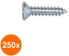 Rocast Set 250 x Surub Cap Inecat pentru Tabla 7982 Otel Zincat-6.3x 38 (COR-250x798206338S)